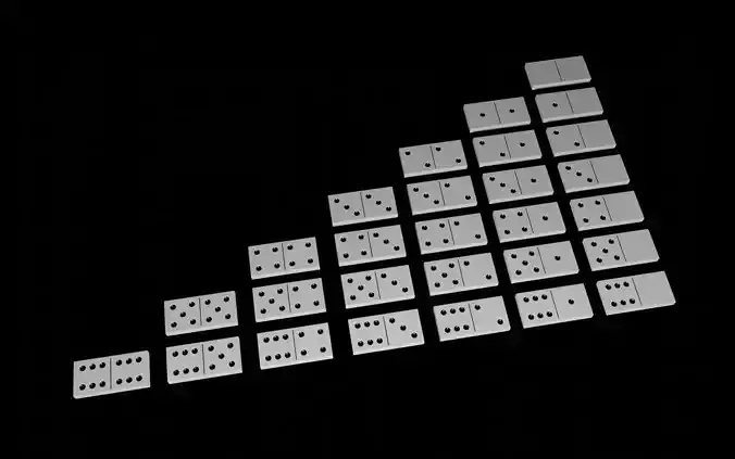 Domino Tiles 3D model Domino Tiles 3D model