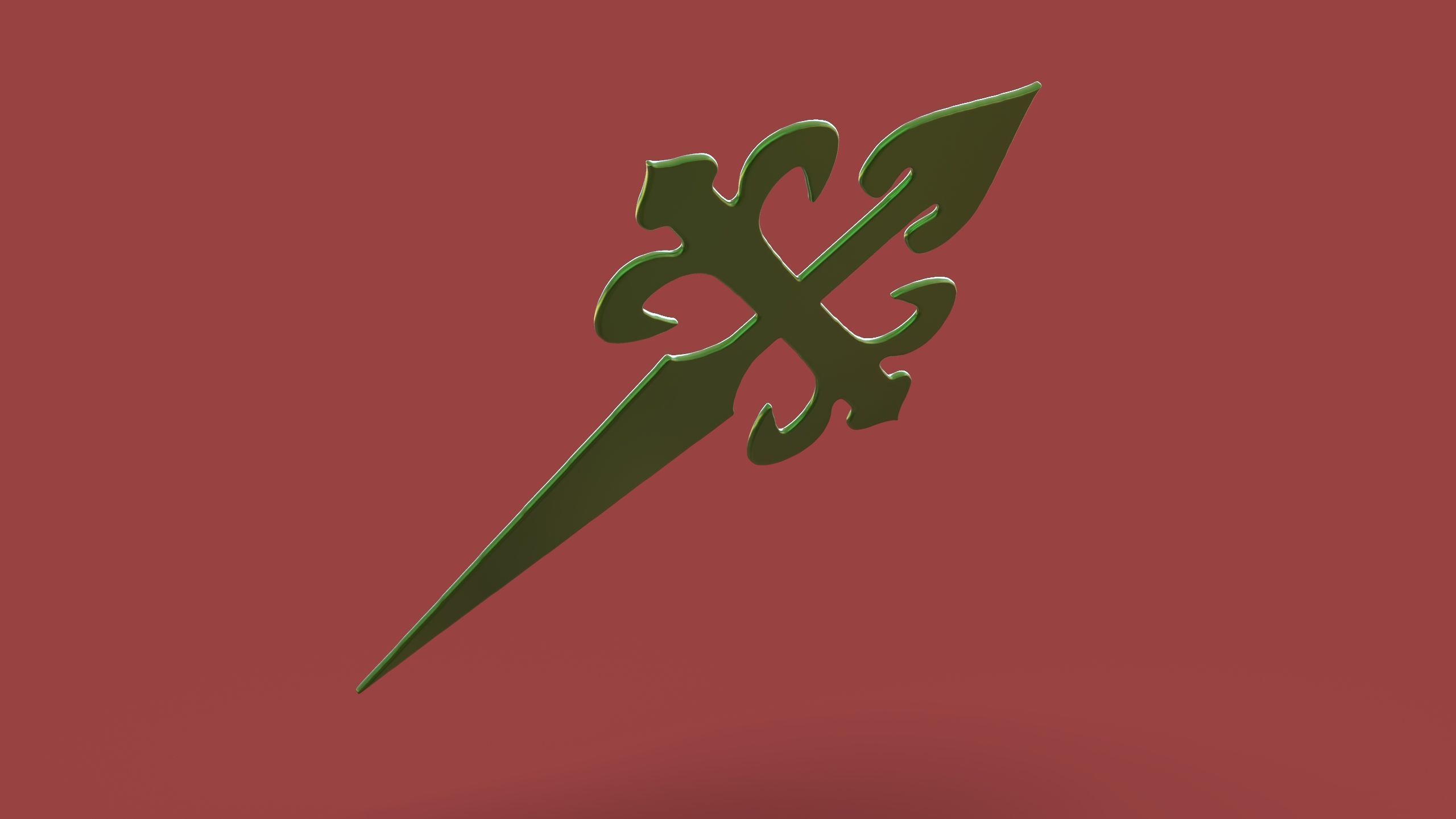 Cross of Saint James 3D print model_4