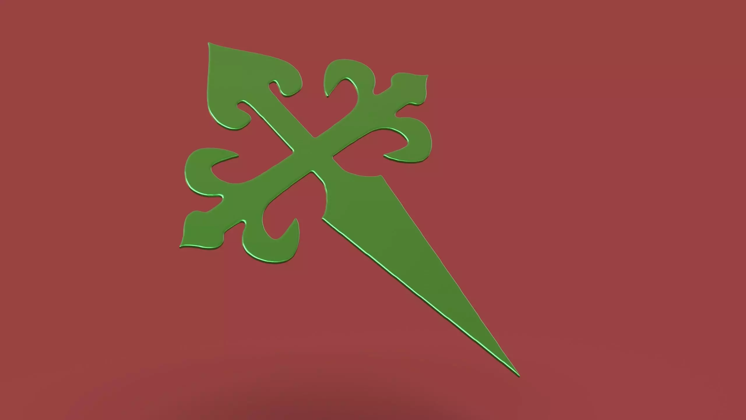 Cross of Saint James 3D print model_0