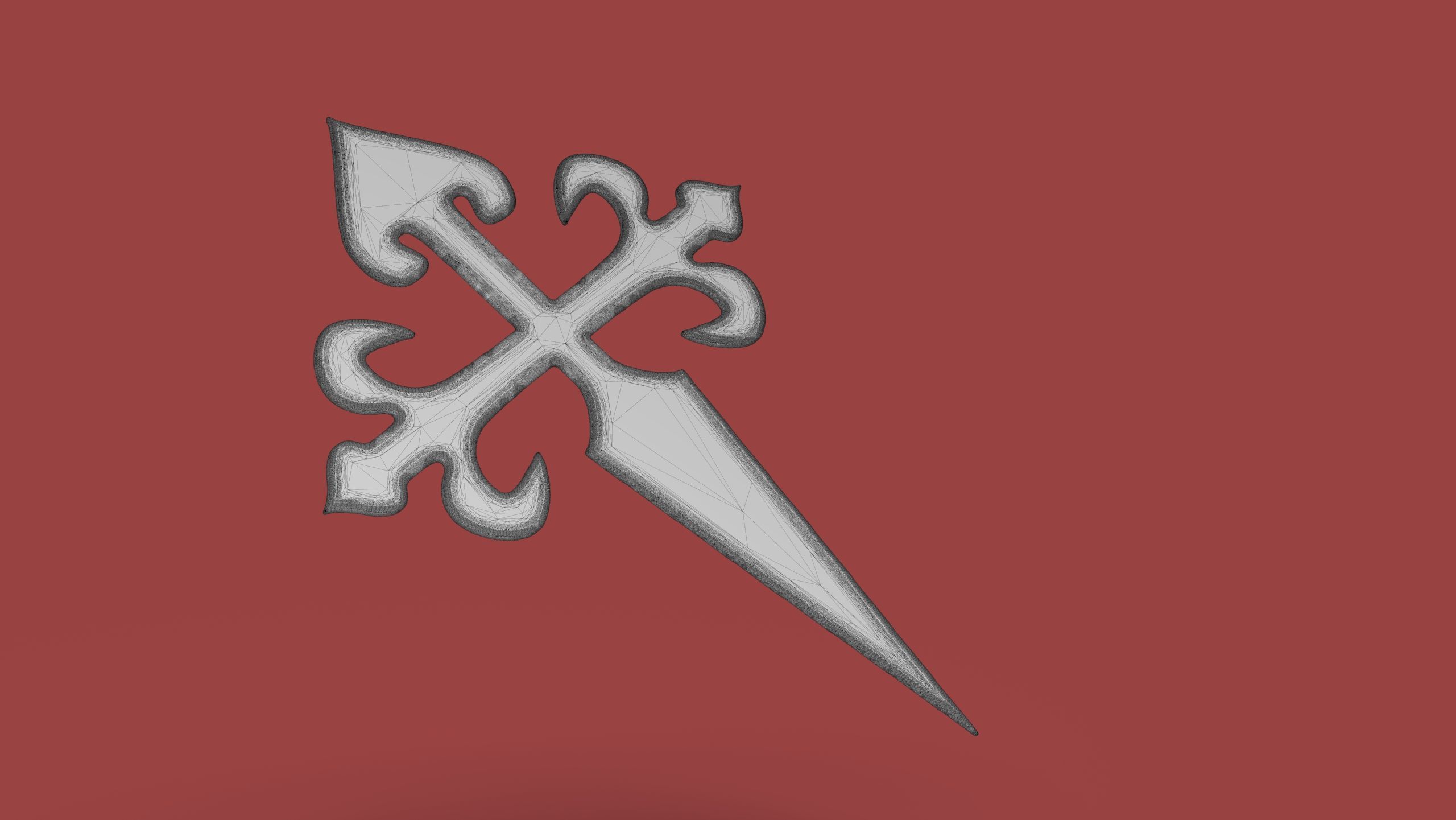 Cross of Saint James 3D print model_9