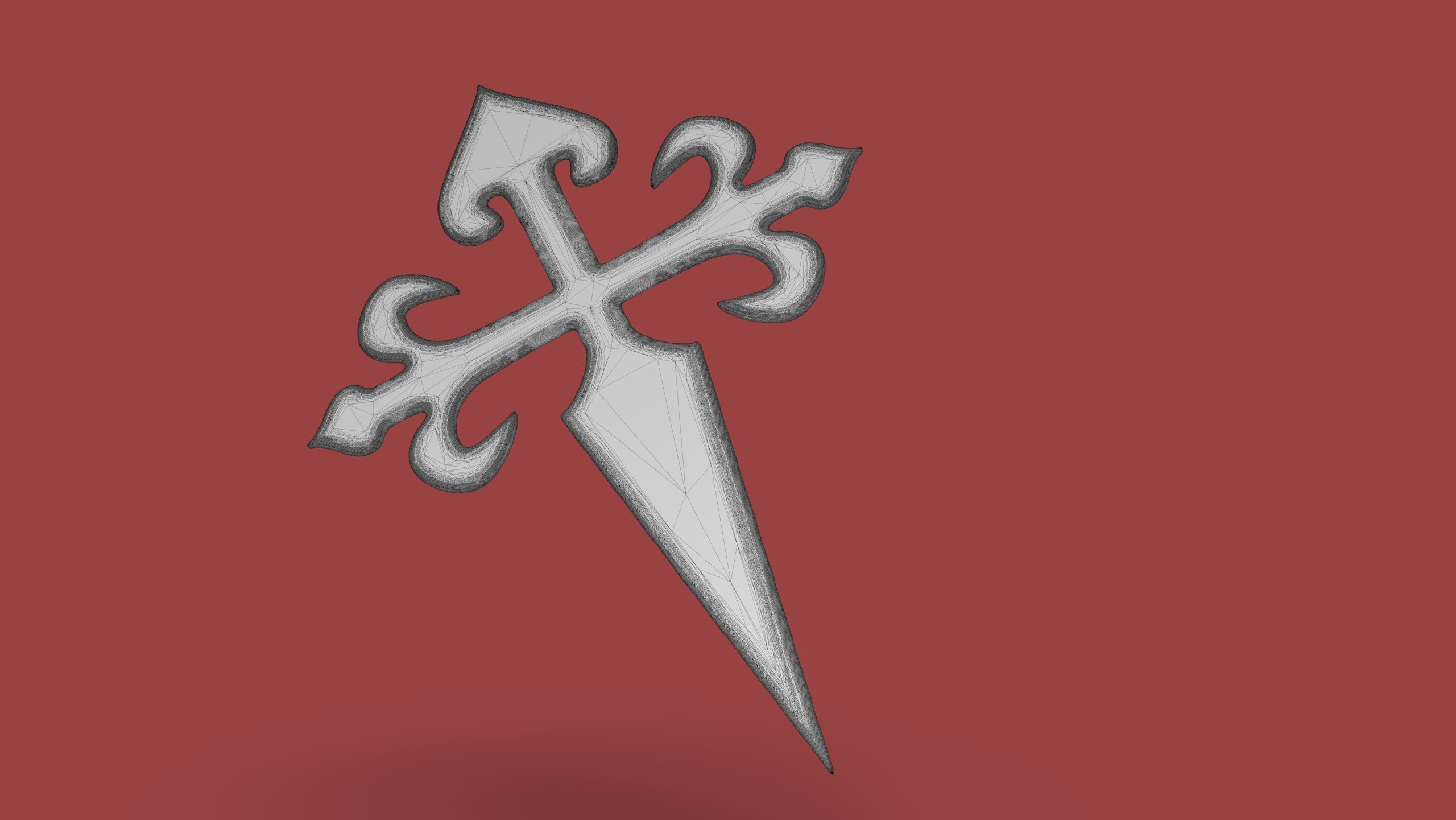 Cross of Saint James 3D print model_10