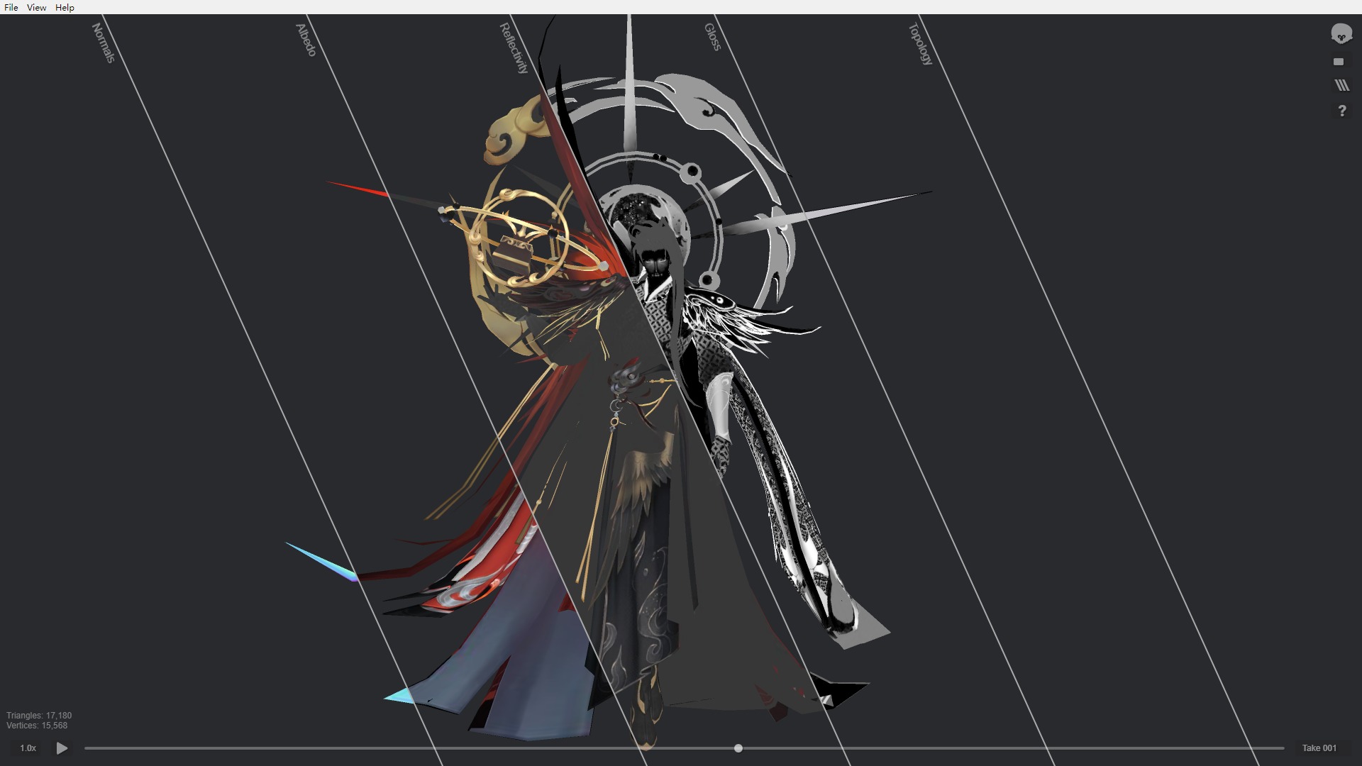 Gufeng handsome man 3D model_22