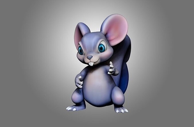 Stylized rabbit squirrel 3D print model