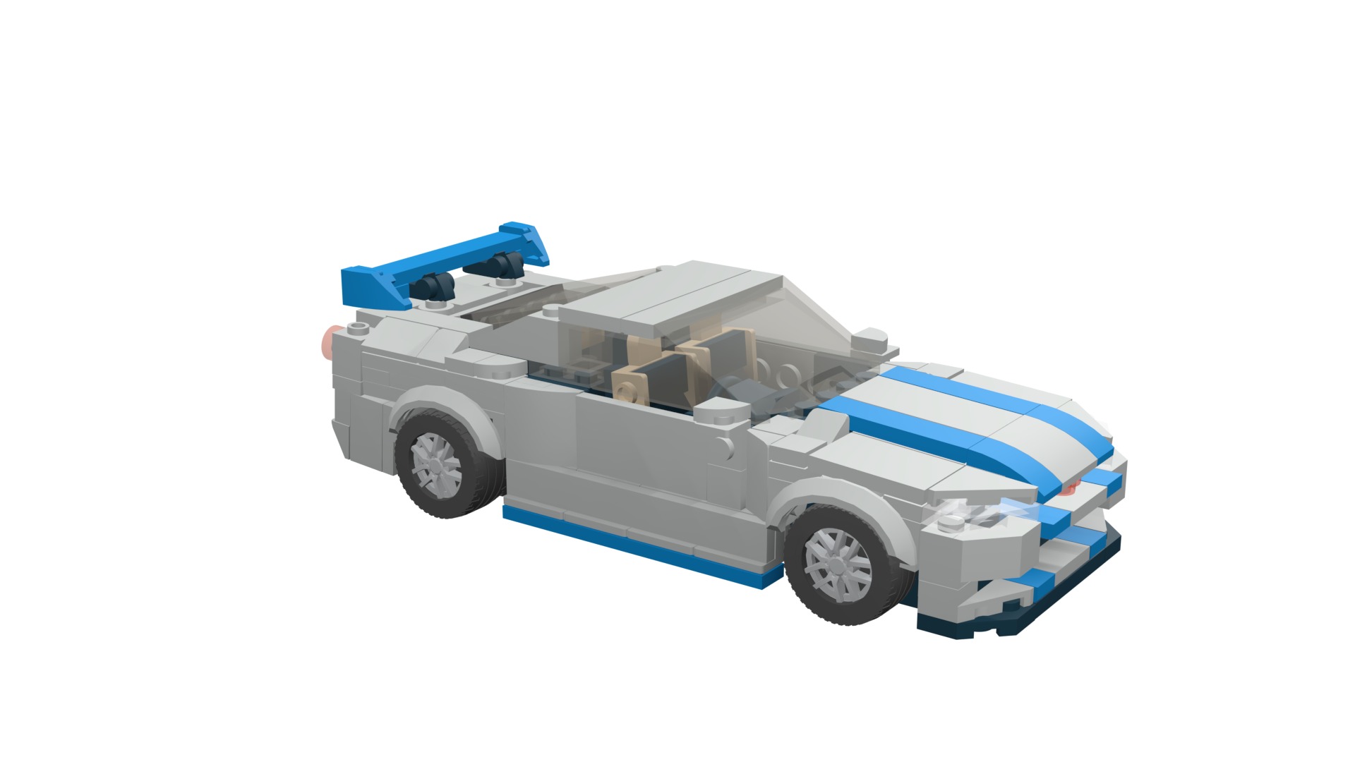 MocBricks3D - Lego Nissan Skyline GT-R R34 3D print model_20