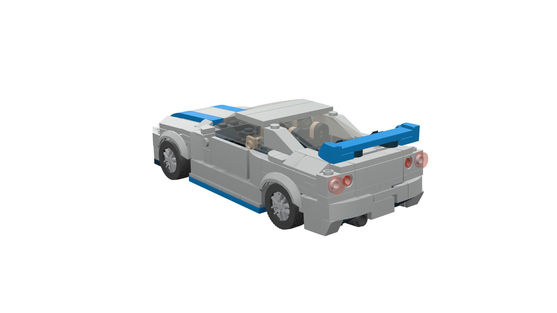 MocBricks3D - Lego Nissan Skyline GT-R R34 3D print model_40