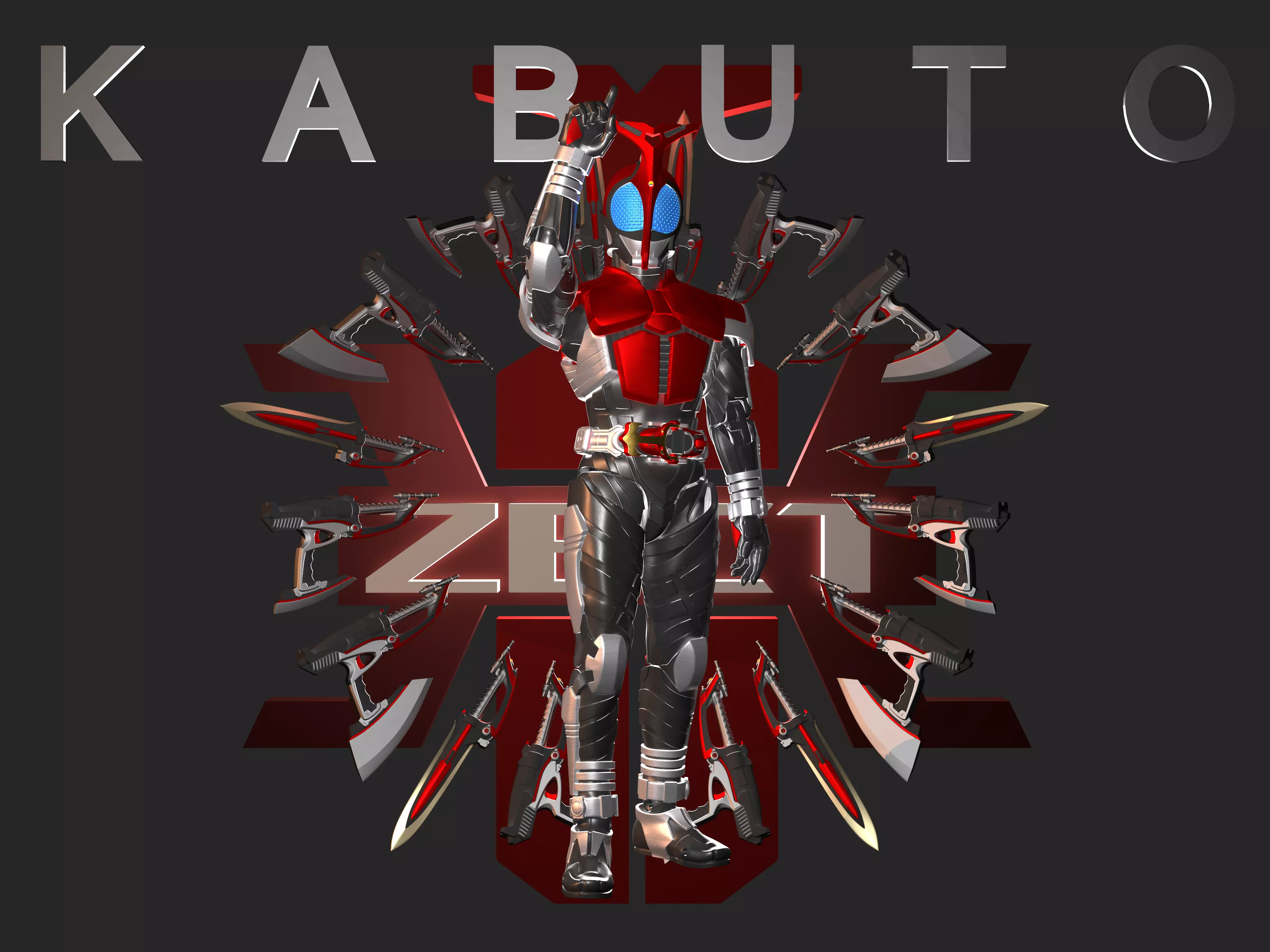 Action figure MASKED RIDER KABUTO Free 3D print model