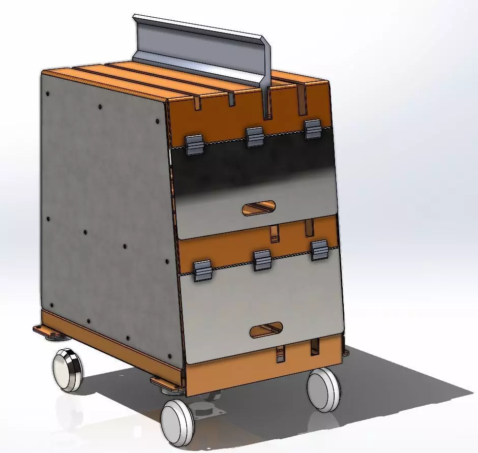 Bending tool cart for Amada Trumf Bystronic 3D model_0