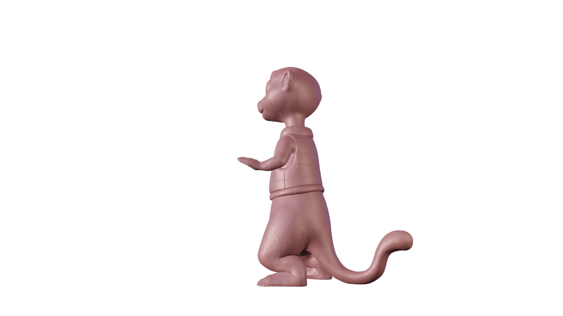 Stylized Meerkat 3D print model_7