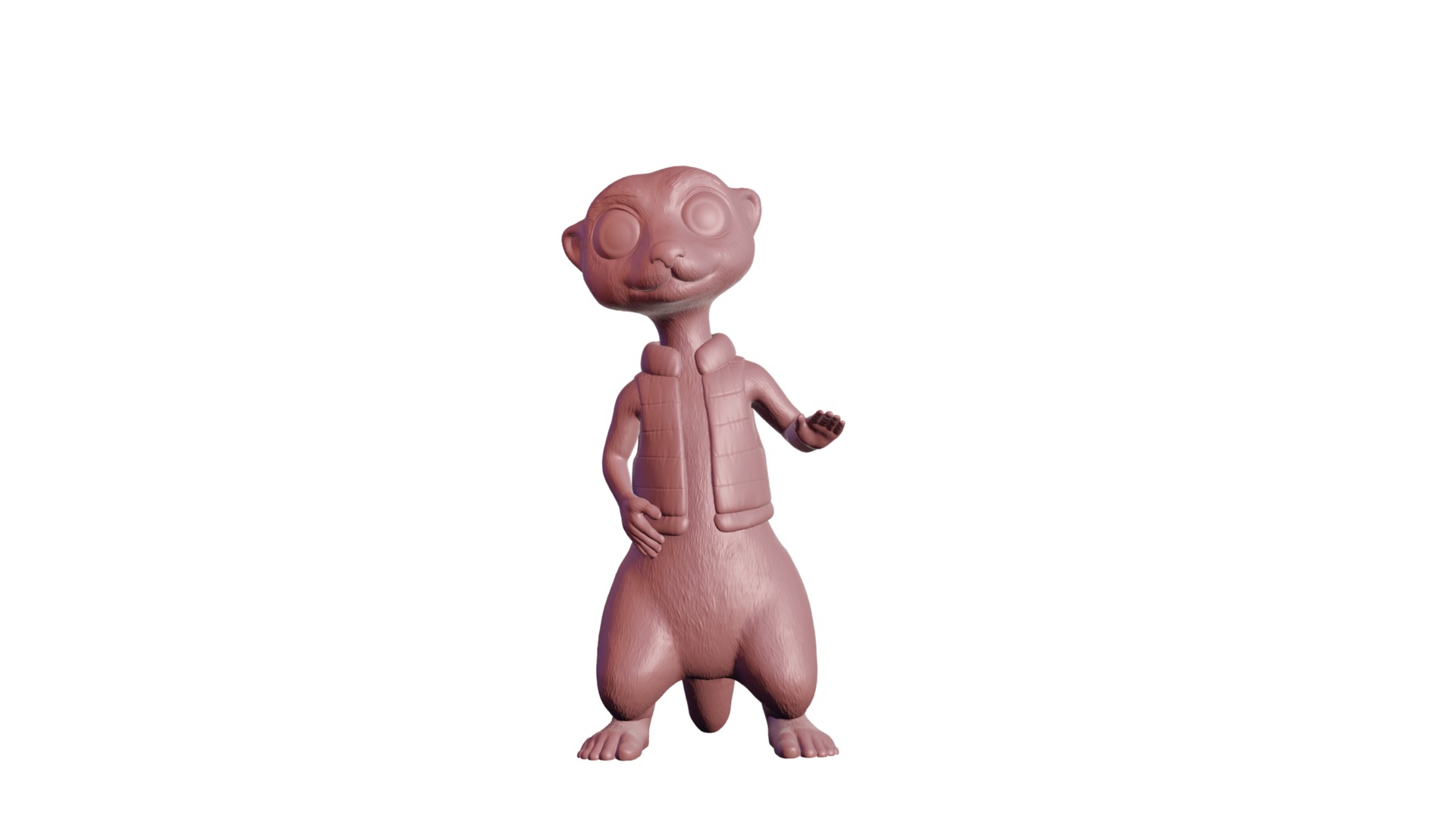 Stylized Meerkat 3D print model_4