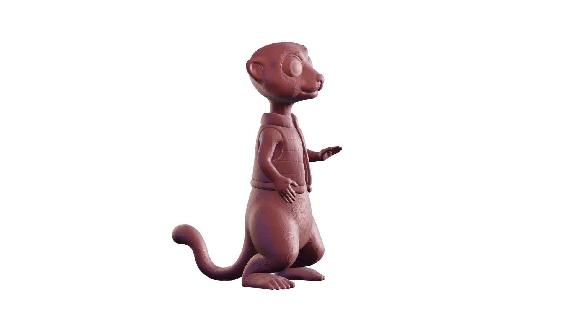 Stylized Meerkat 3D print model_5