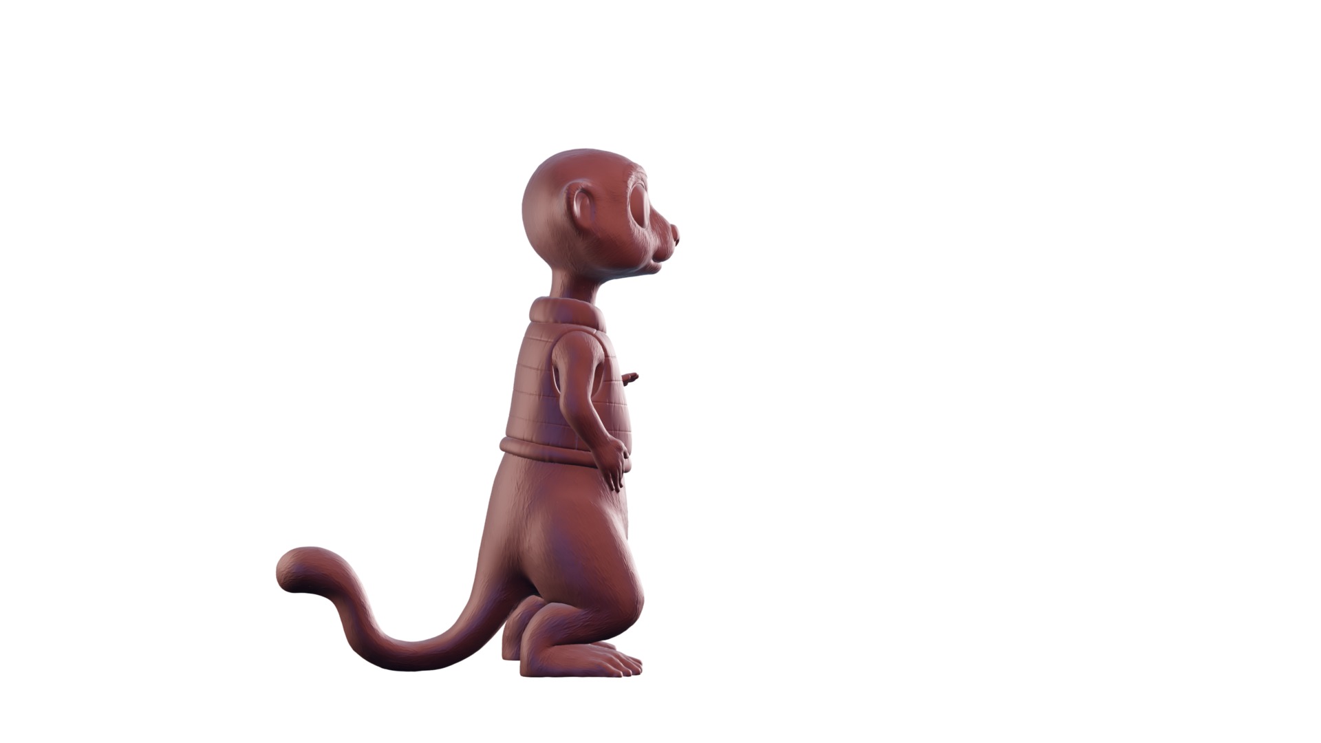 Stylized Meerkat 3D print model_9