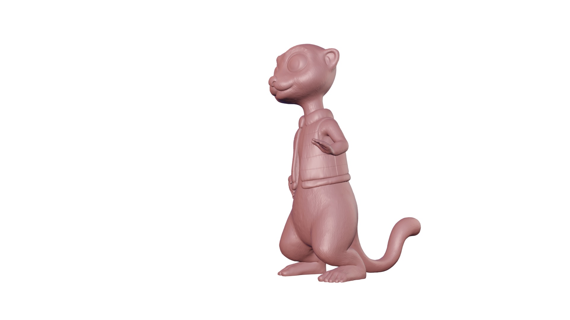 Stylized Meerkat 3D print model_6