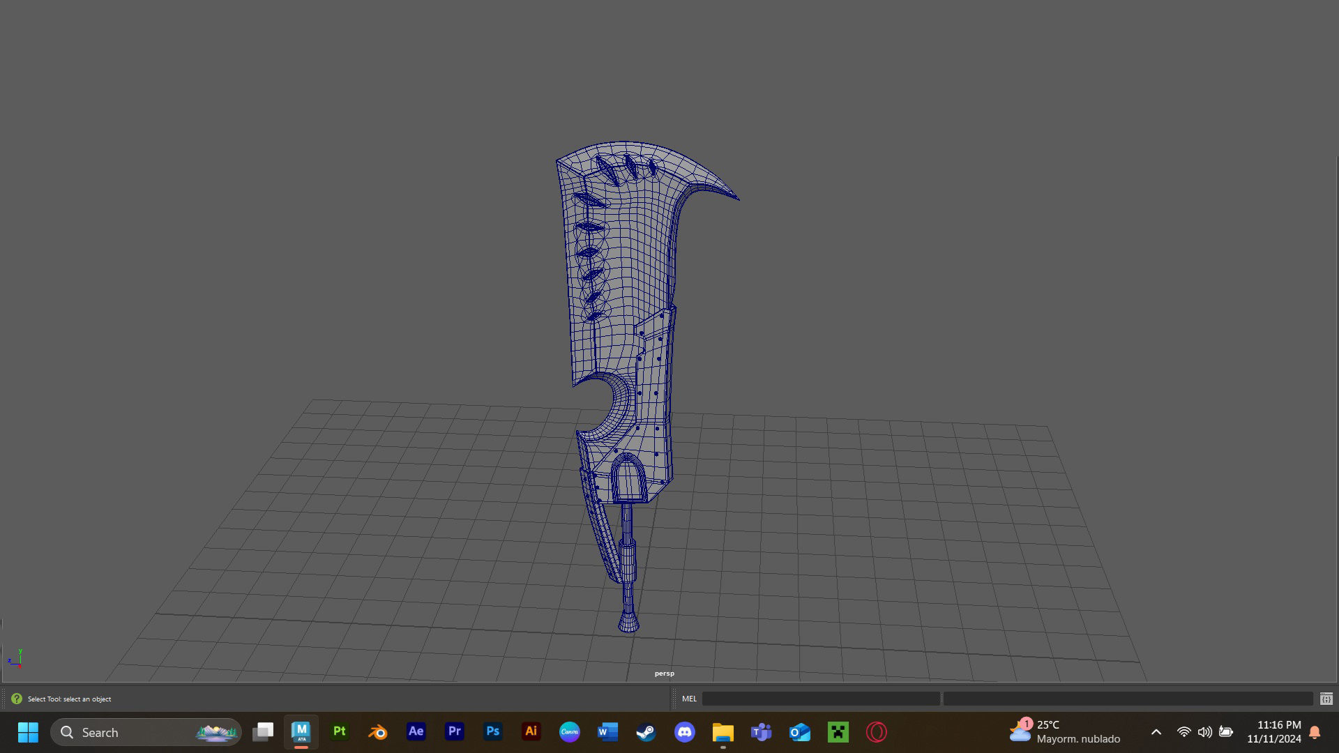Espada Munster Hunter Low-poly 3D model_8
