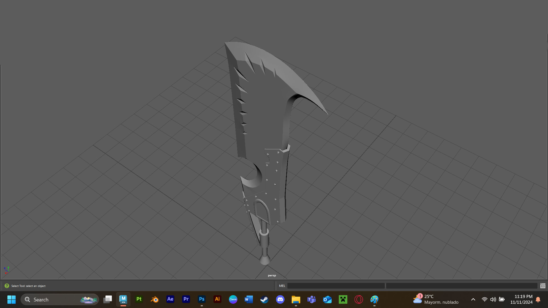 Espada Munster Hunter Low-poly 3D model_7