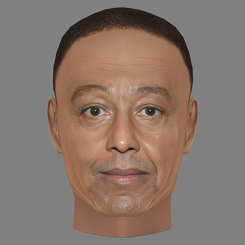 Giancarlo Esposito Head - Low poly head for game Low-poly 3D model