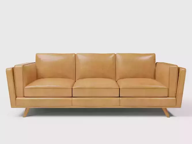 Timber Charme Tan Sofa Low-poly 3D model