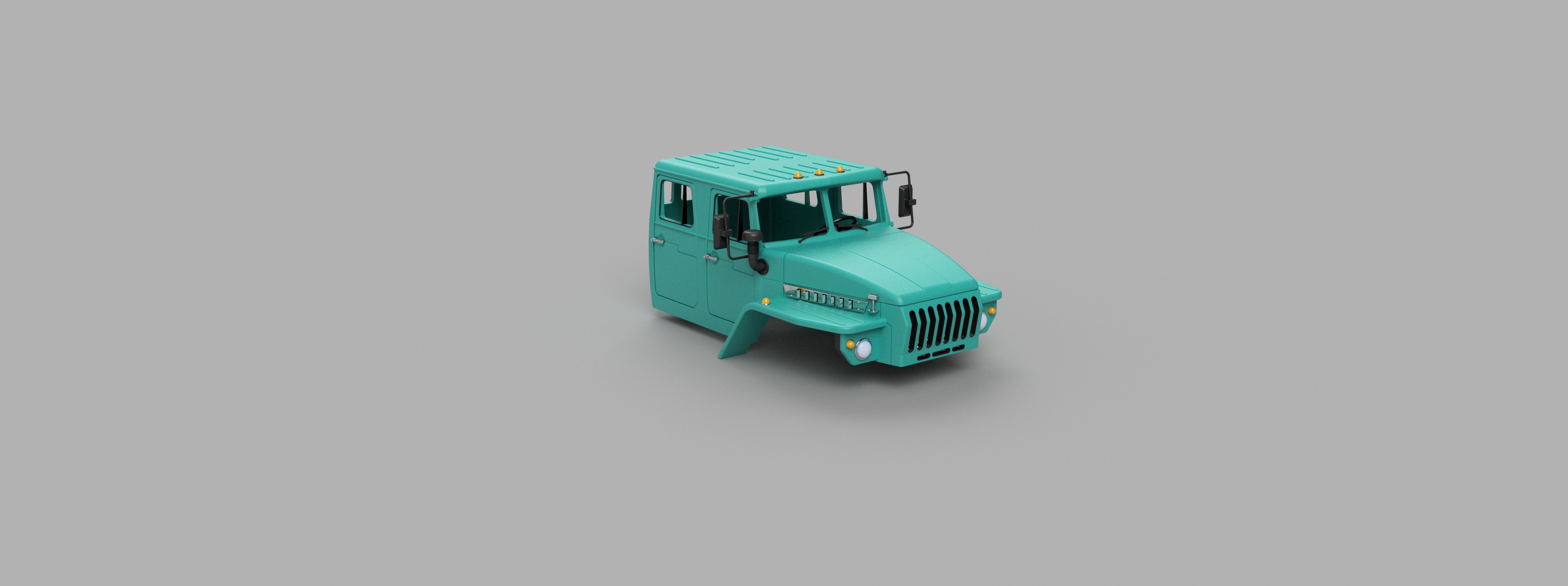 Crawler 4320 dual cab - 1-10 RC Body 3D print model_27