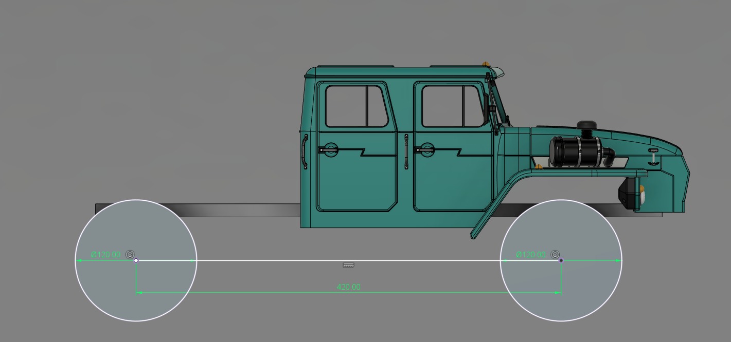 Crawler 4320 dual cab - 1-10 RC Body 3D print model_6