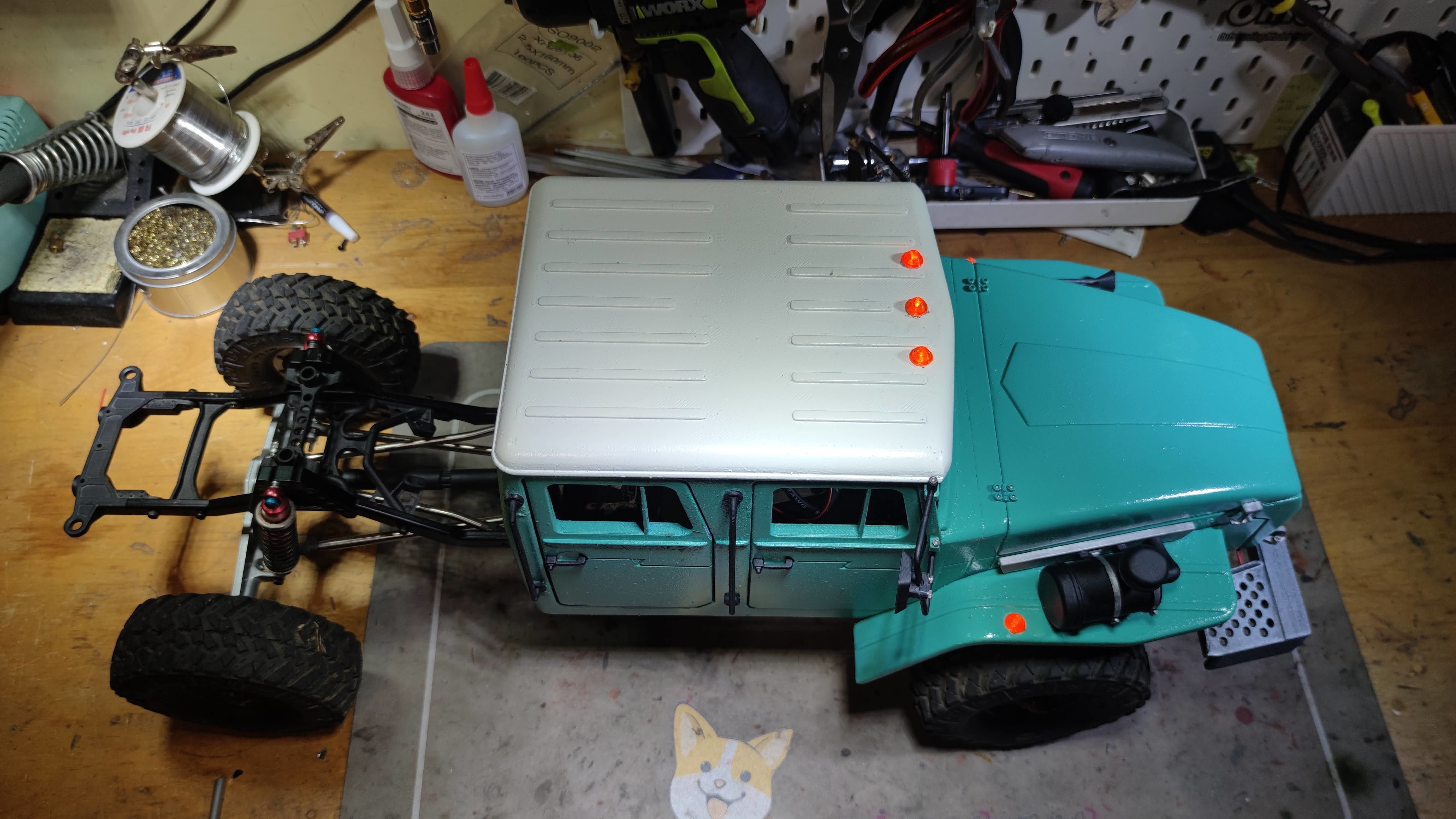 Crawler 4320 dual cab - 1-10 RC Body 3D print model_9