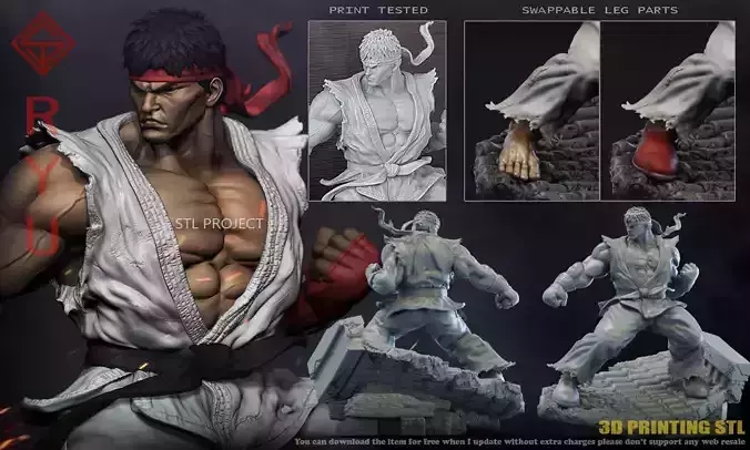 Ryu SF1 3D print model