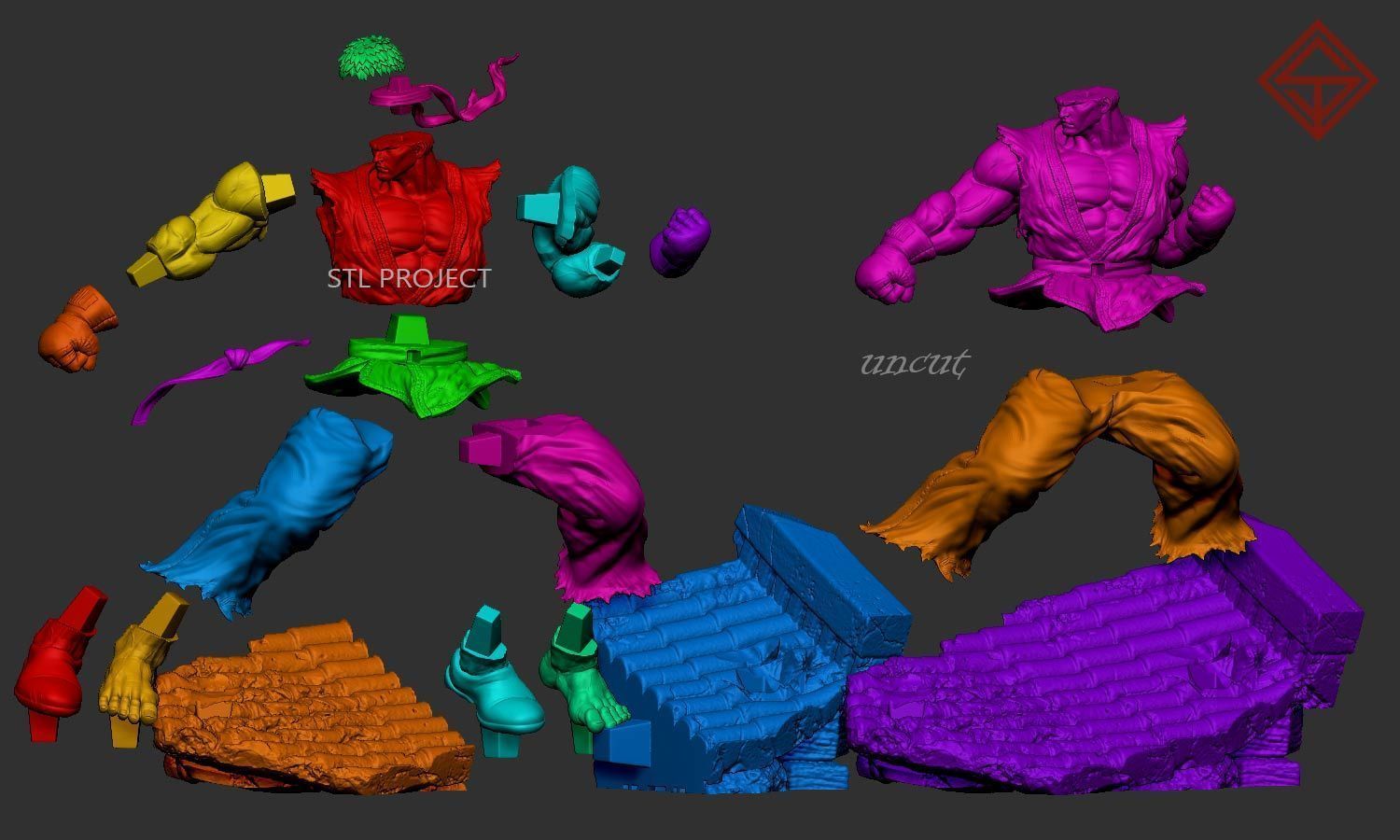 Ryu SF1 3D print model_3