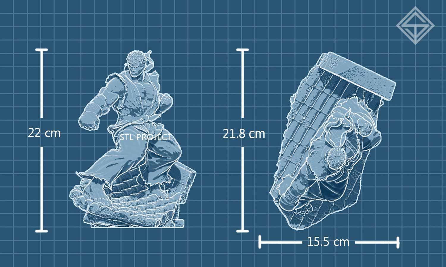 Ryu SF1 3D print model_4