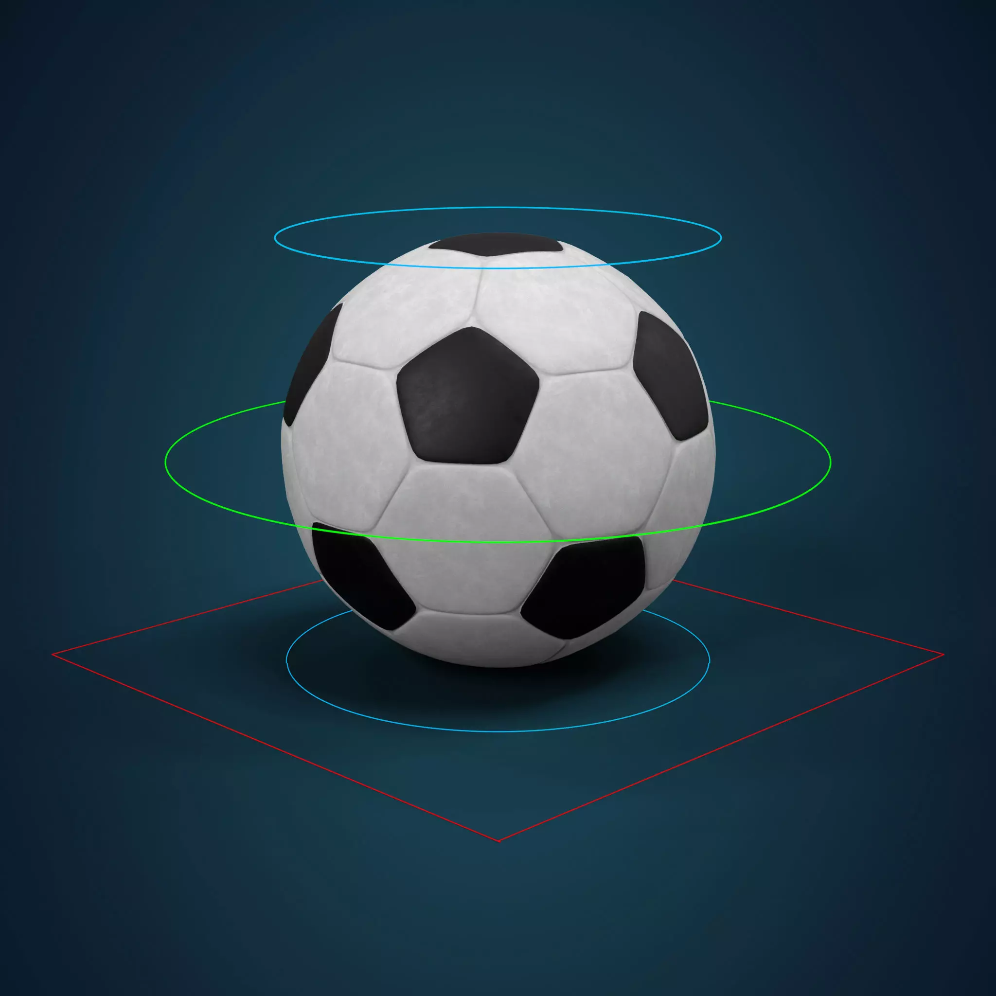 Soccer Ball Low-poly 3D model_0
