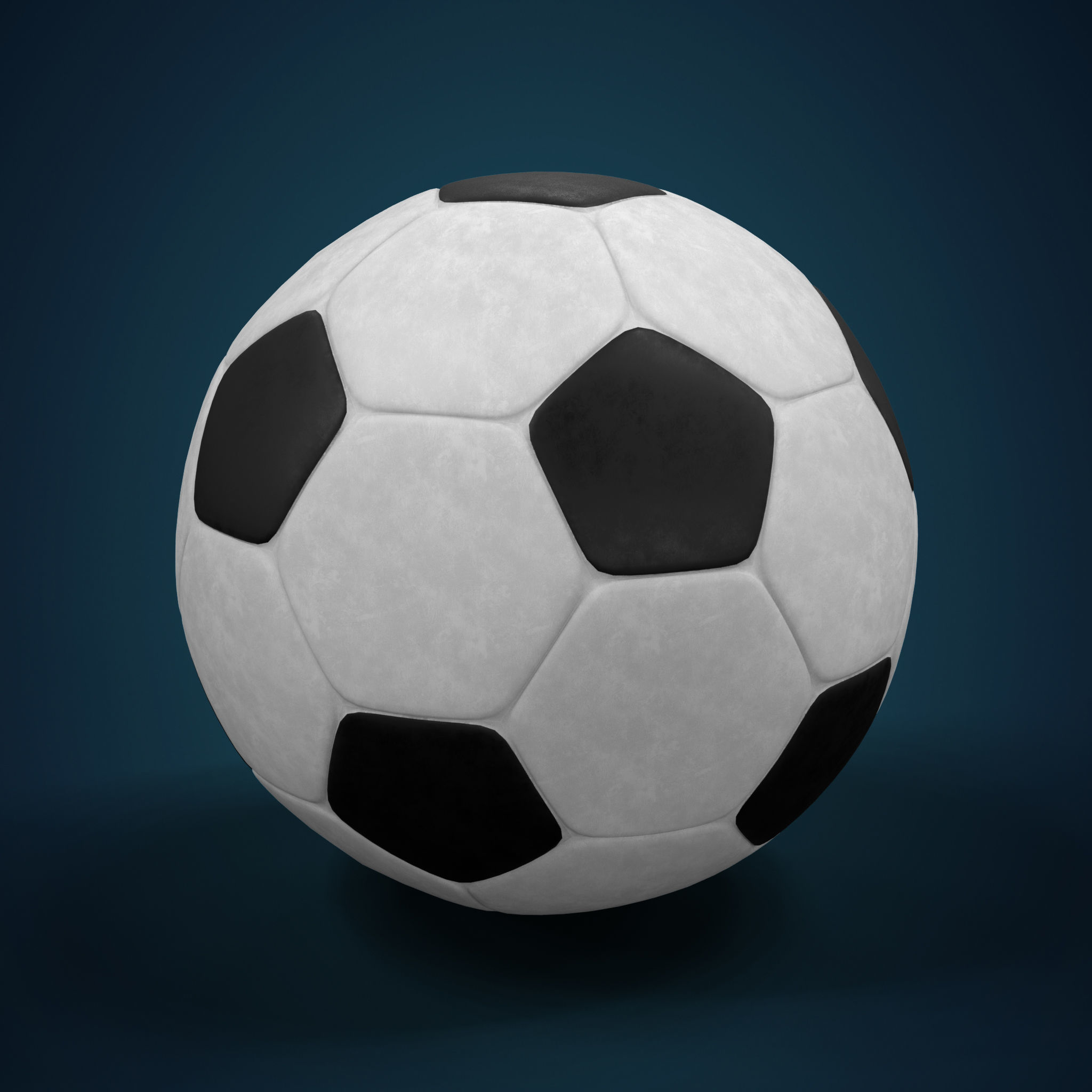 Soccer Ball Low-poly 3D model_1