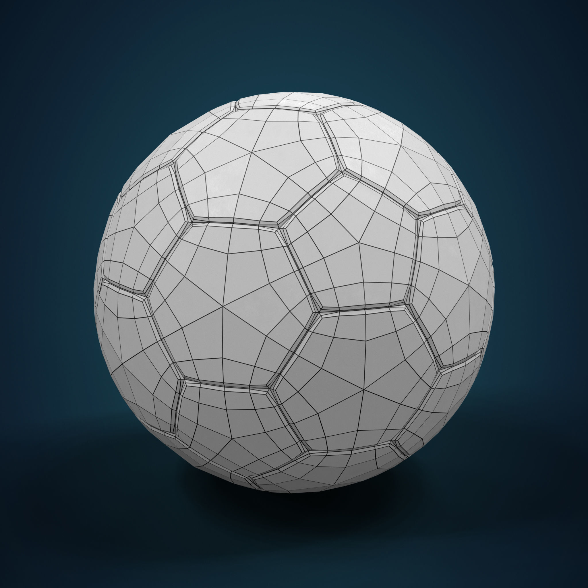 Soccer Ball Low-poly 3D model_2