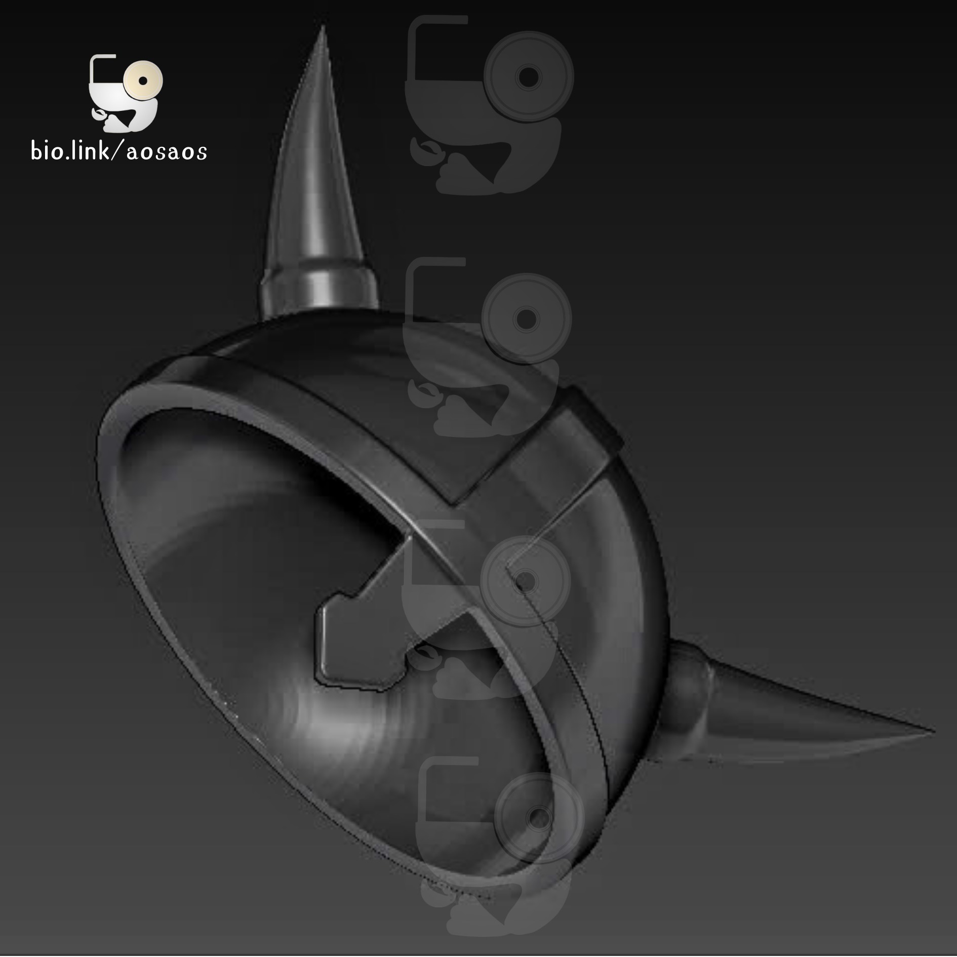 EISEN Frieren Helmet Axe Shoulder Armor Cosplay Prop STL OBJ 3D print model_2