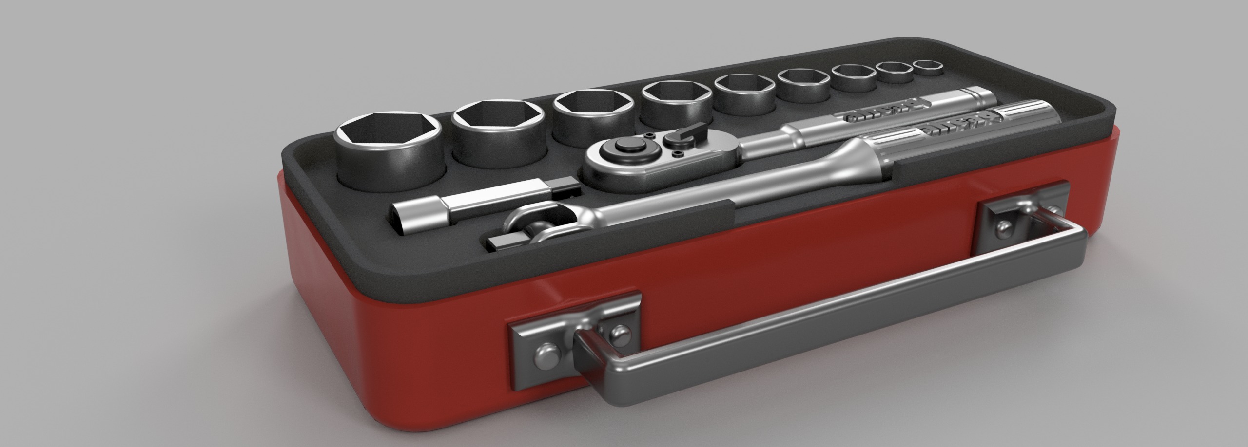 Socket wrench set 1-10 RC accessory 3D print model_2
