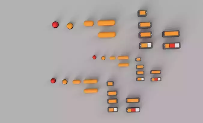 Sidelight and rear light pods 1-10 RC accessory