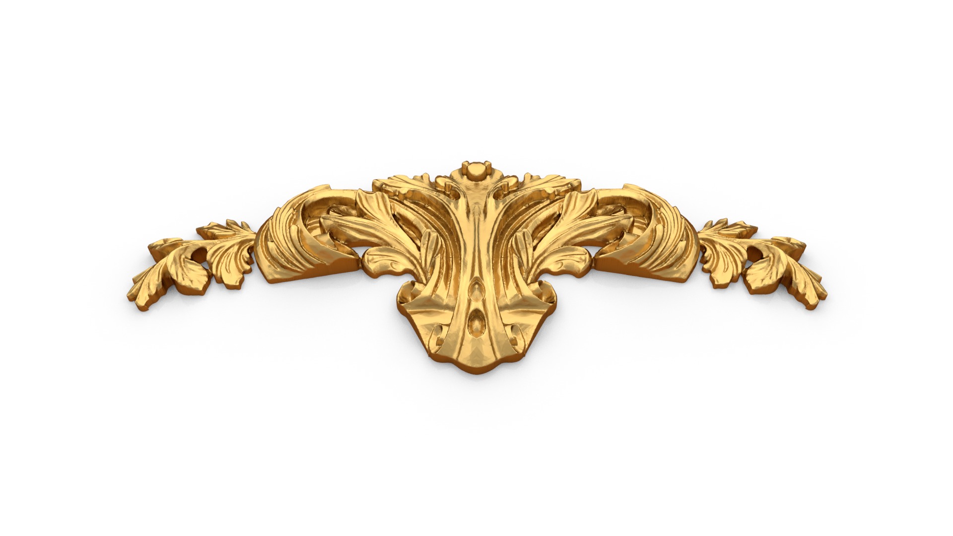 Classic decor ornament carved 04 3D model_4