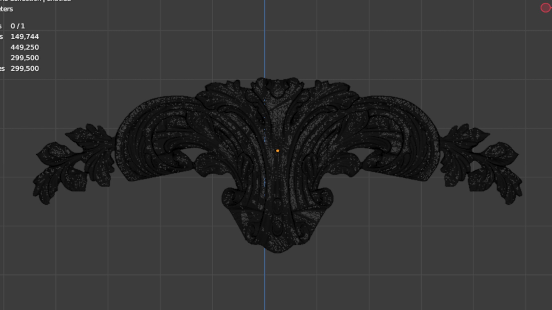 Classic decor ornament carved 04 3D model_6