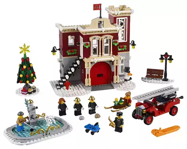 PixelBricks3D - Lego Winter Village Fire Station  3D print model