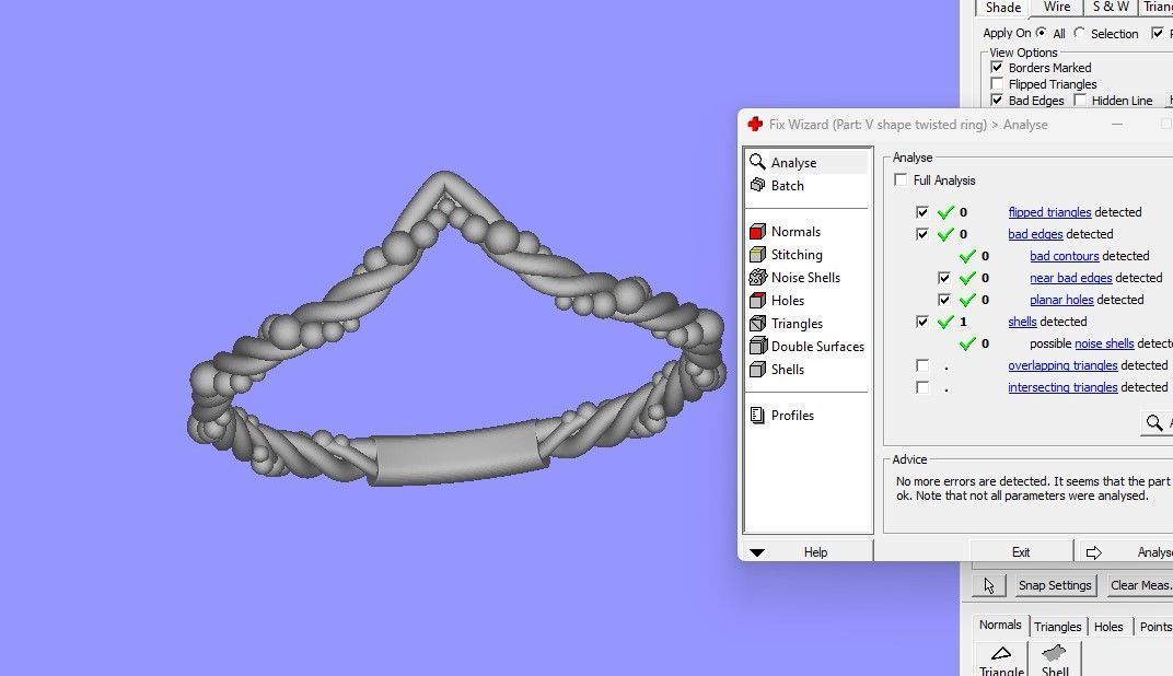 Chevron V shape twisted ring 3D print model_7