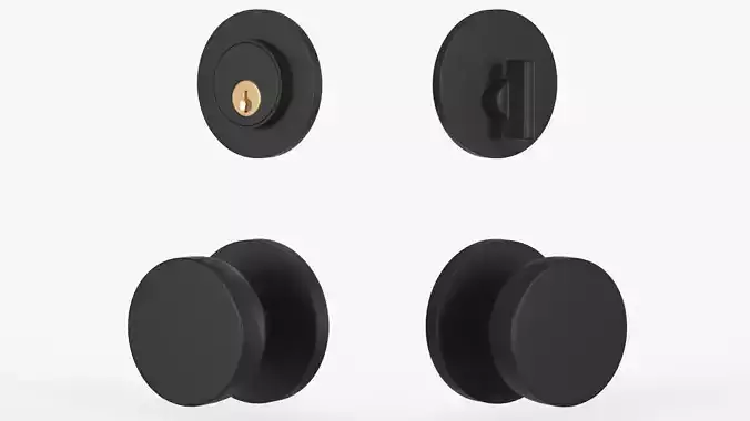 Tumalo Knob - Black Bronze Cylinder Round Deadbolt