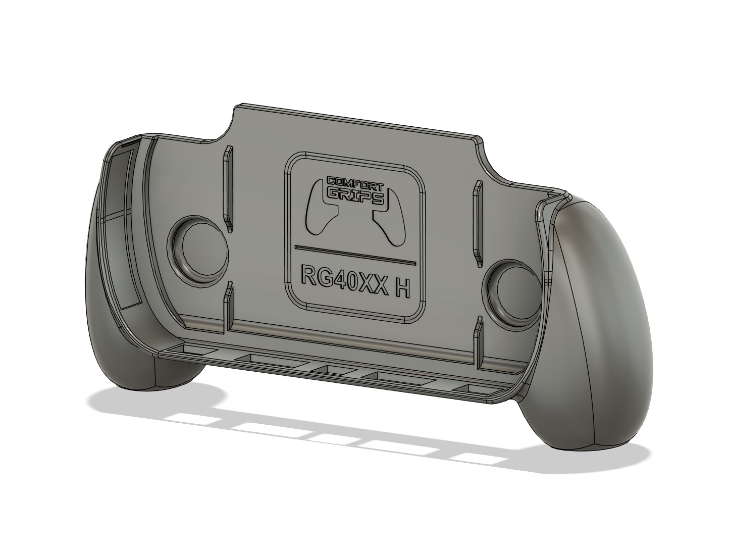 Anbernic RG40XX H Comfort Grip Case and Screen Guard 3D print model_2