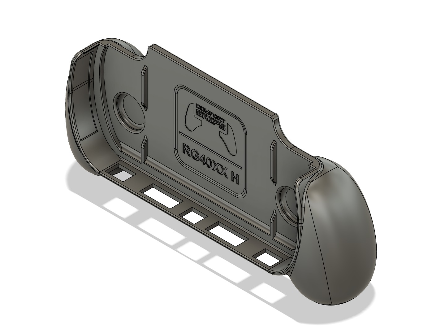 Anbernic RG40XX H Comfort Grip Case and Screen Guard 3D print model_4