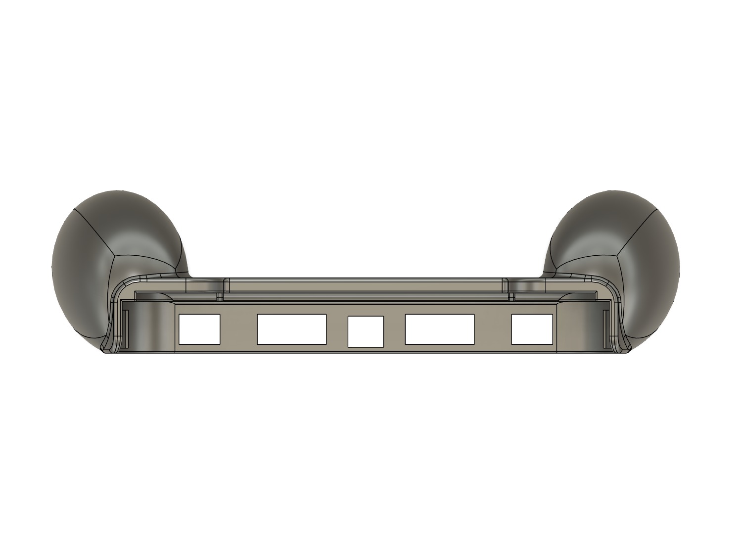 Anbernic RG40XX H Comfort Grip Case and Screen Guard 3D print model_5