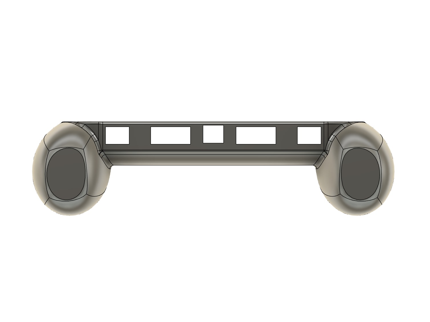 Anbernic RG40XX H Comfort Grip Case and Screen Guard 3D print model_6