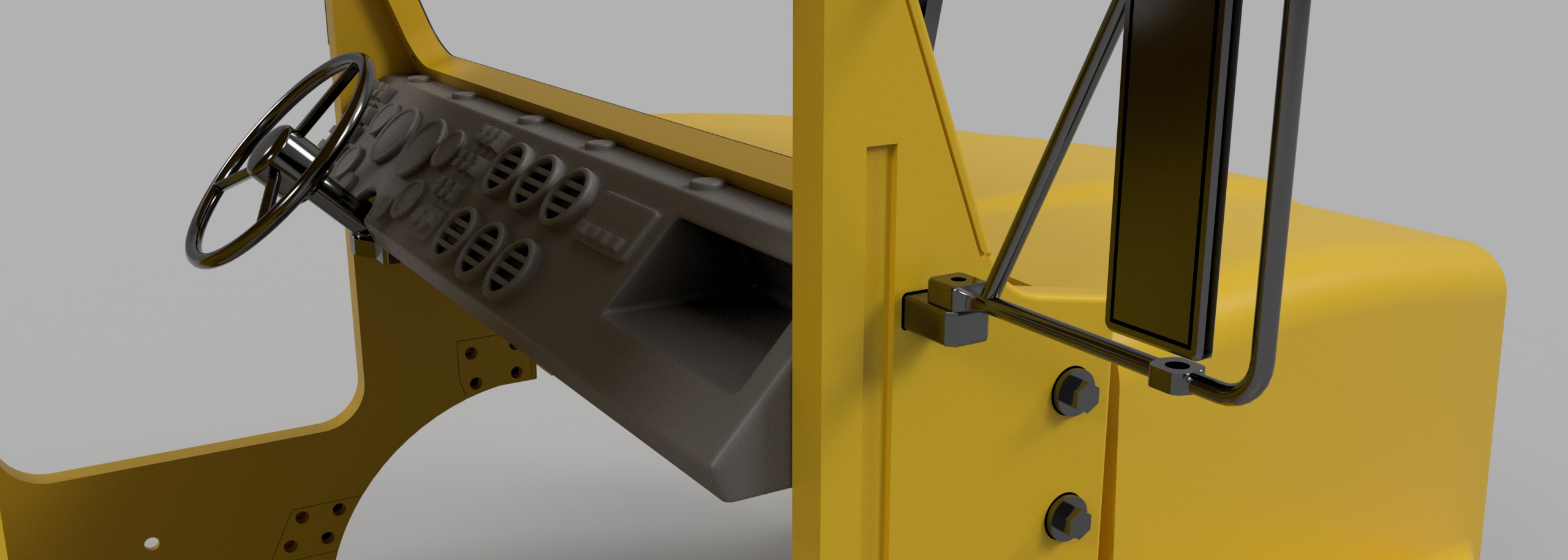 Crawler C23 Front Cab 1-10 RC Body 3D print model_26