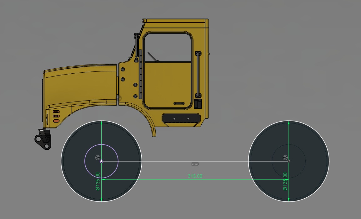 Crawler C23 Front Cab 1-10 RC Body 3D print model_14