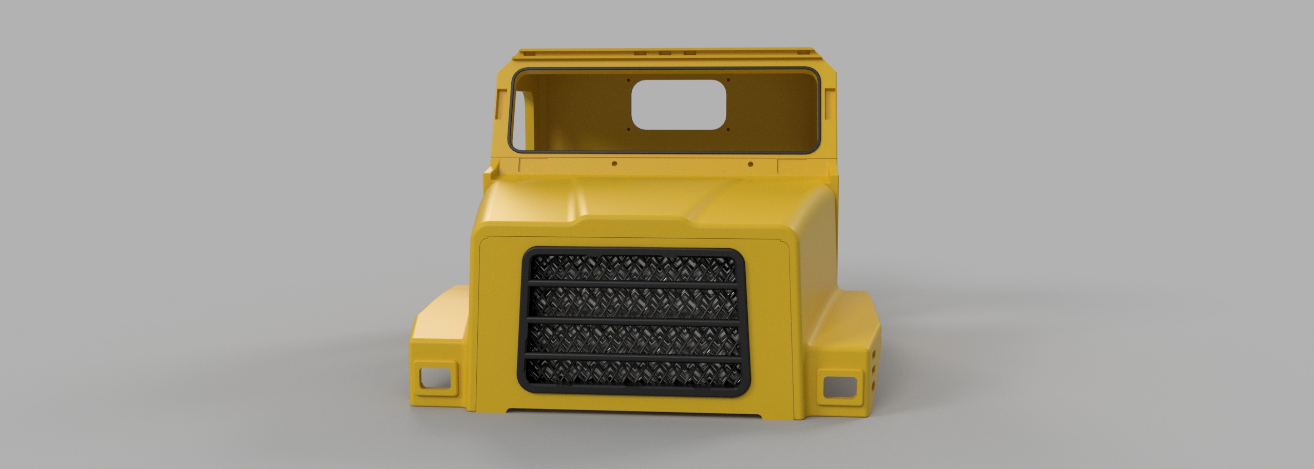 Crawler C23 Front Cab 1-10 RC Body 3D print model_24