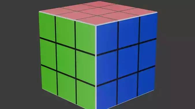 3D Rubiks Cube Model