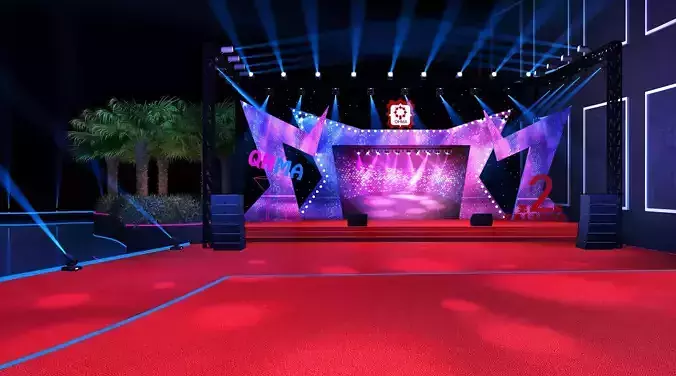 Concert gala stage design 3D model