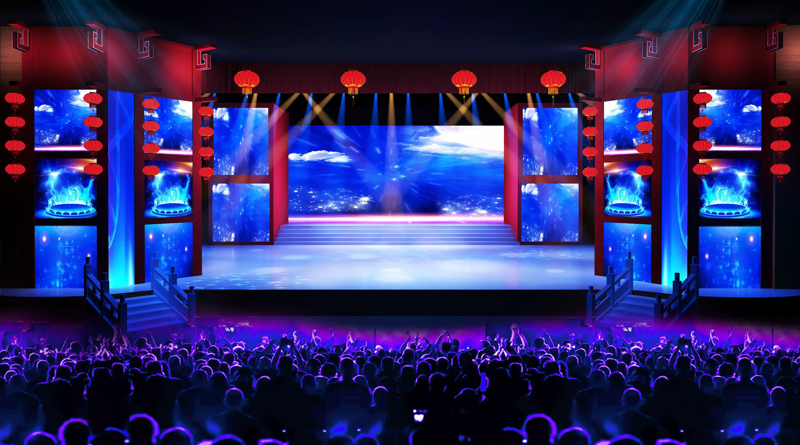 Concert gala stage design 3D model 3D model_0