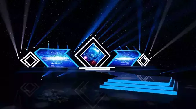 Concert company conference stage design 3D model