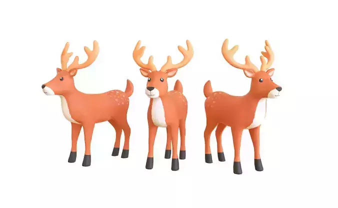 Cartoon Reindeer 4 Cute 