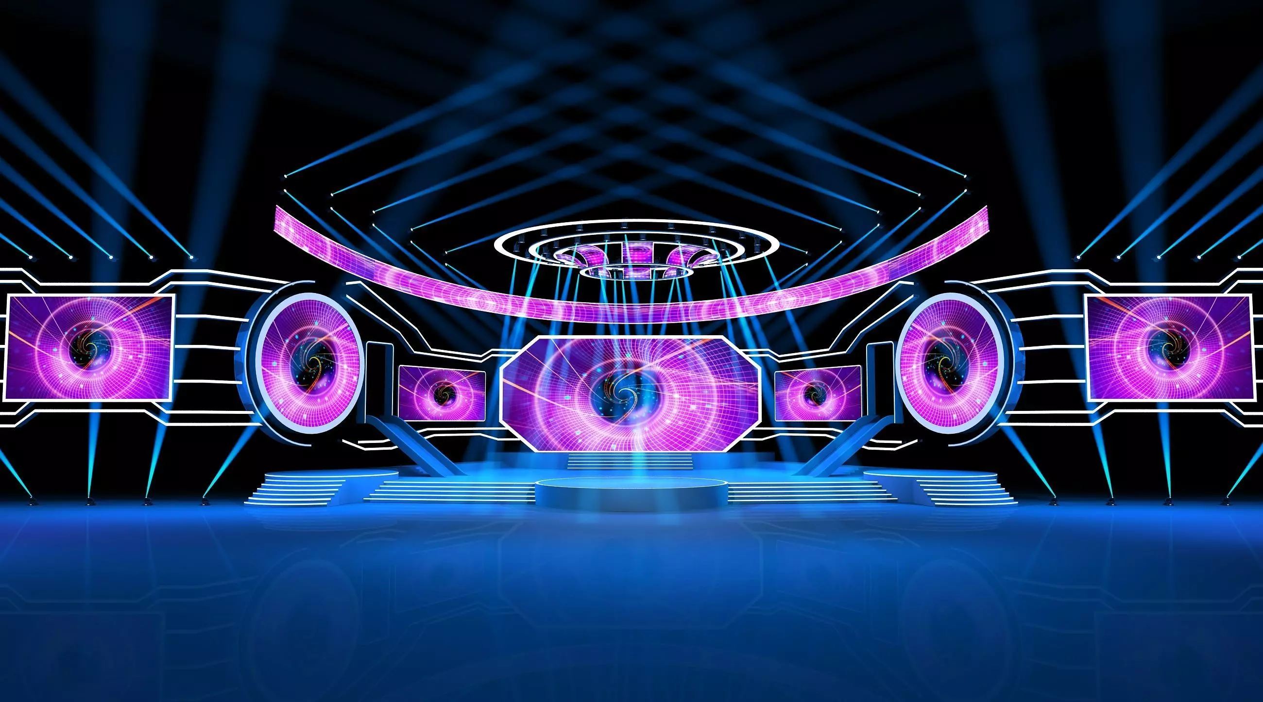 Concert company conference stage design 3D model_0